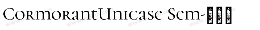 CormorantUnicase Sem字体转换